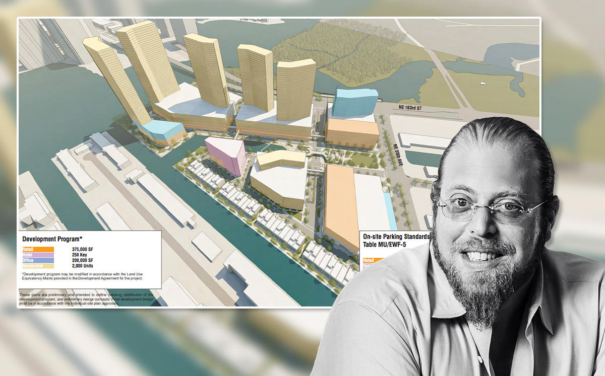 Rendering of the proposed redevelopment of the Intracoastal Mall and Gil Dezer