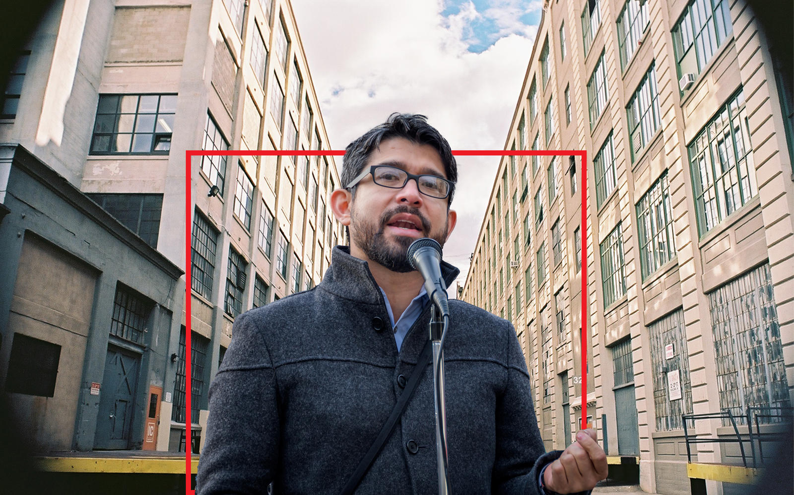 Council member Carlos Menchaca and Industry City (Getty, Wikipedia)