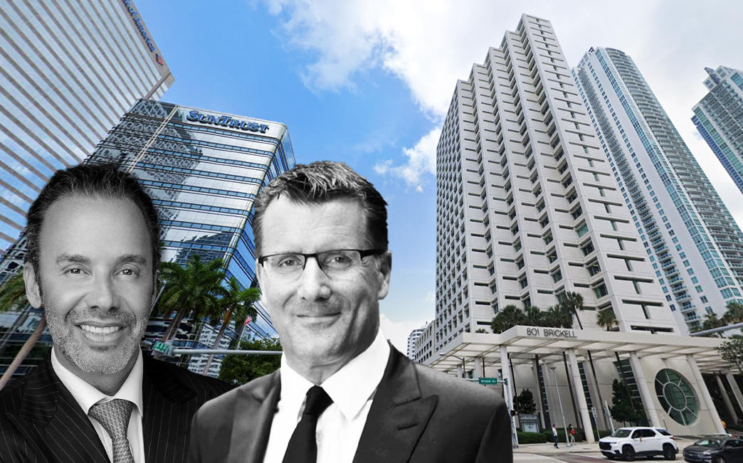 Jay Parker and Mike Sales, with 801 Brickell Avenue (Credit: Google Maps)