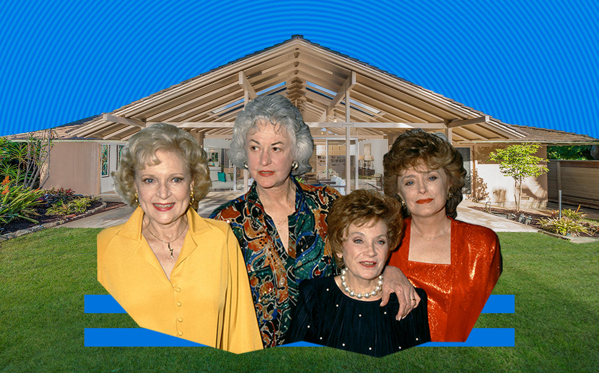The Golden Girls cast and the Brentwood home (Getty, Realtor)