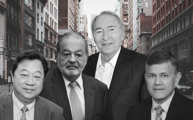 John Lam, Carlos Slim Helú, Sheldon Solow and Vijay Dandapani (Getty)