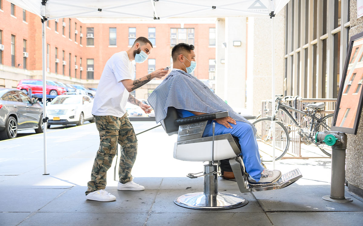 California is allowing barbershops and salons to reopen under new coronavirus mitigation guidelines (Credit: Noam Galai/Getty Images)