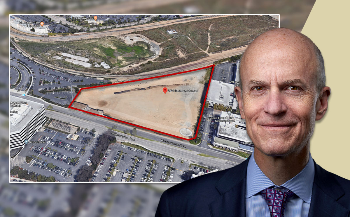 Boston Properties CEO Owen D. Thomas and the project site (Credit: Google Maps)