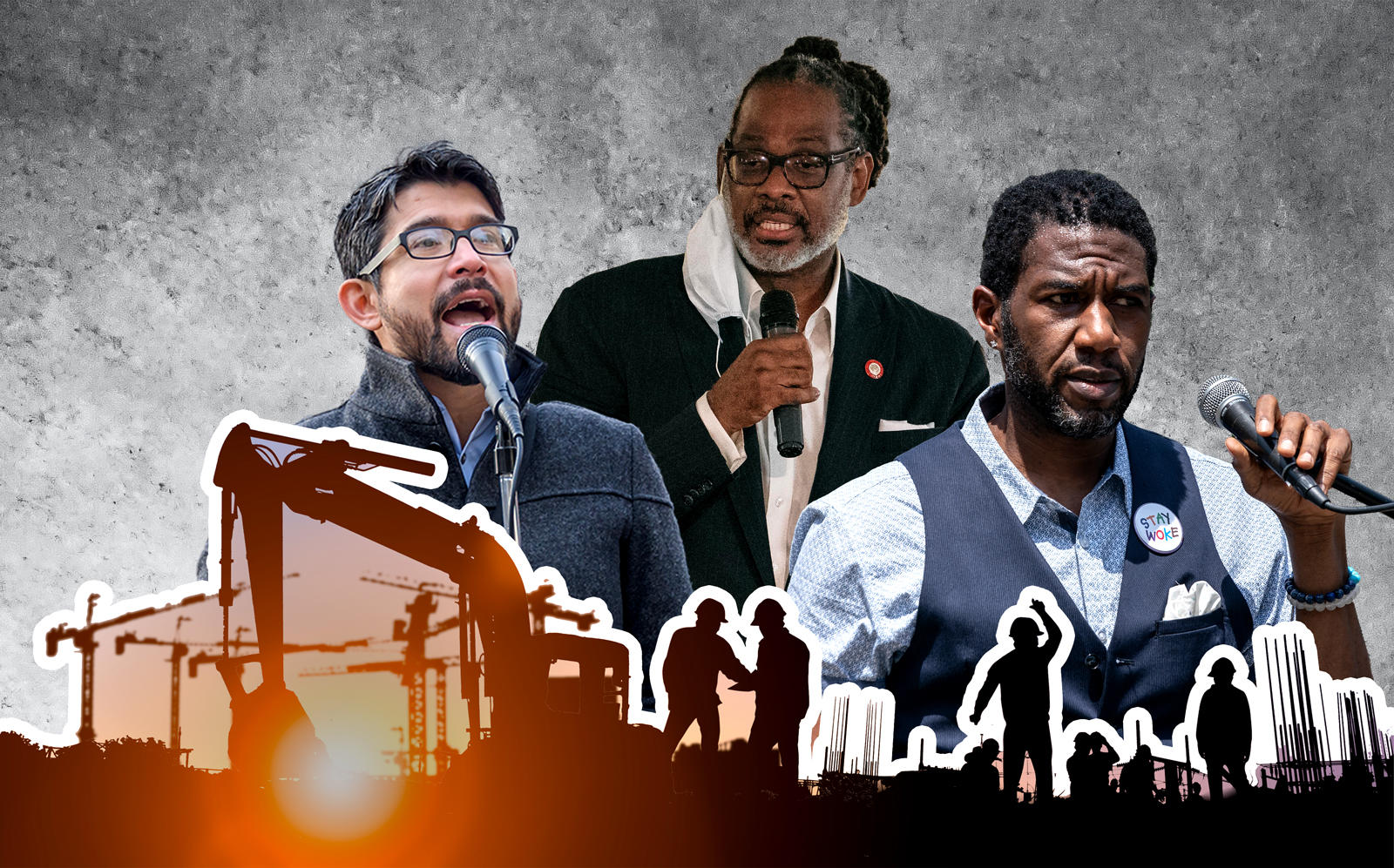 City Council members Carlos Menchaca and Robert Cornegy with Public Advocate Jumaane Williams (Getty, iStock)