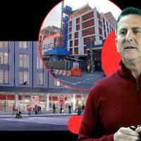 A rendering of Target at 615 10th Avenue (inset) with Target CEO Brian Cornell (Target, Google Maps, Getty Images)