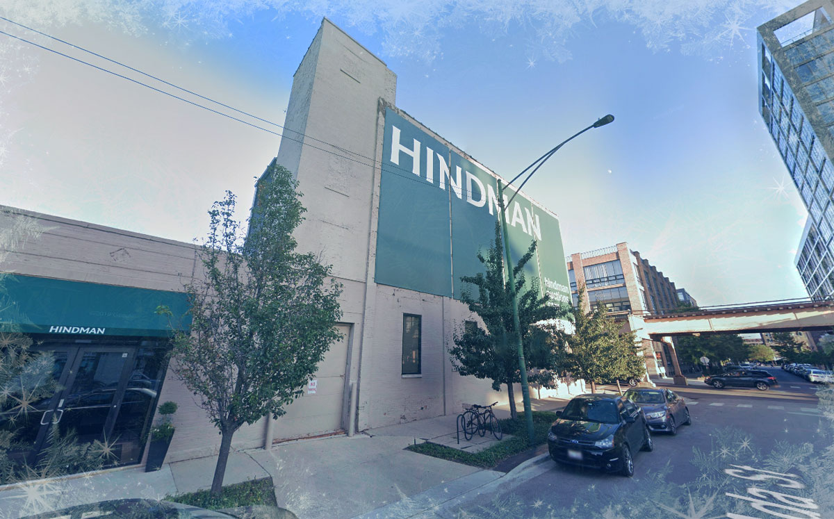 Leslie Hindman has listed the two-building property at 1332 and 1338 West Lake Street in Fulton Market.