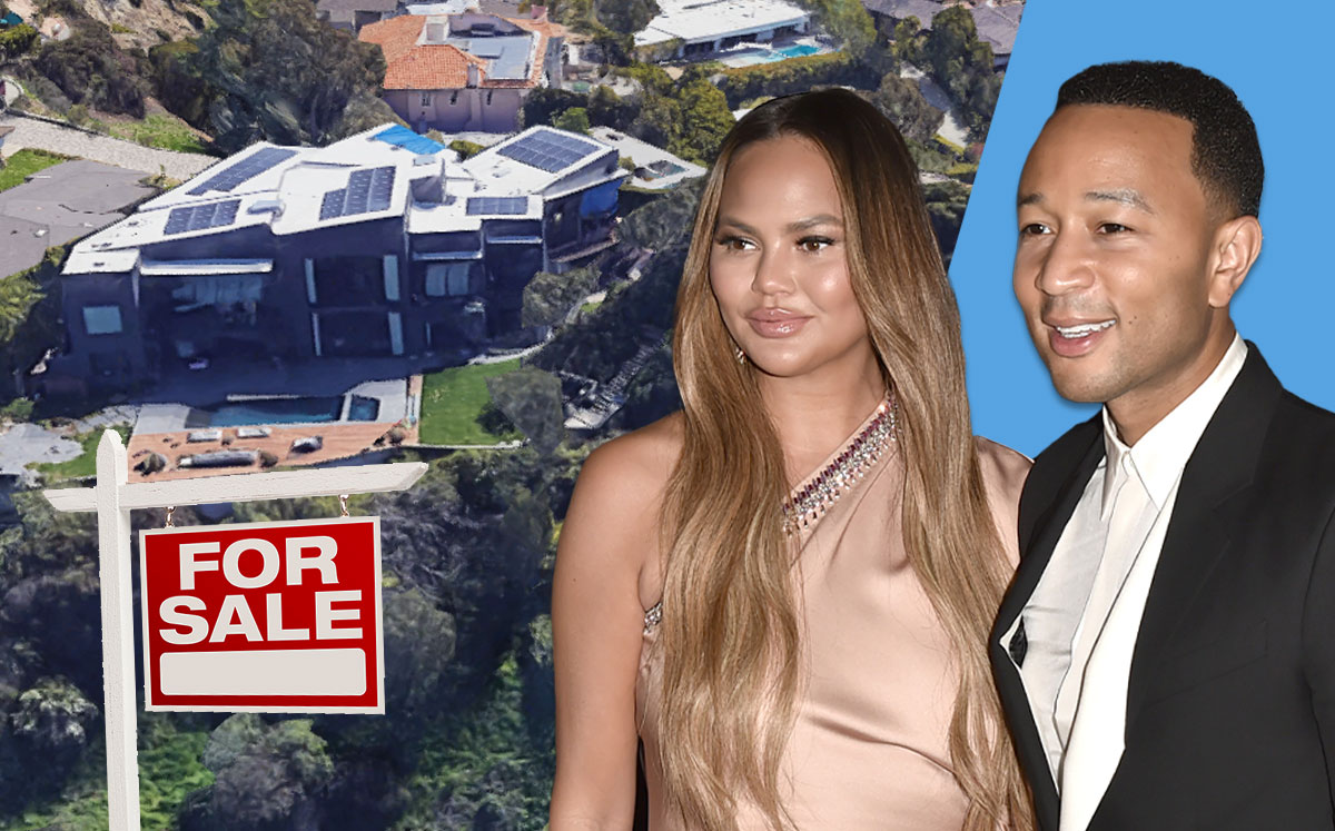 Chrissy Teigen and John Legend with the home (Credit: David Crotty/Getty Images)