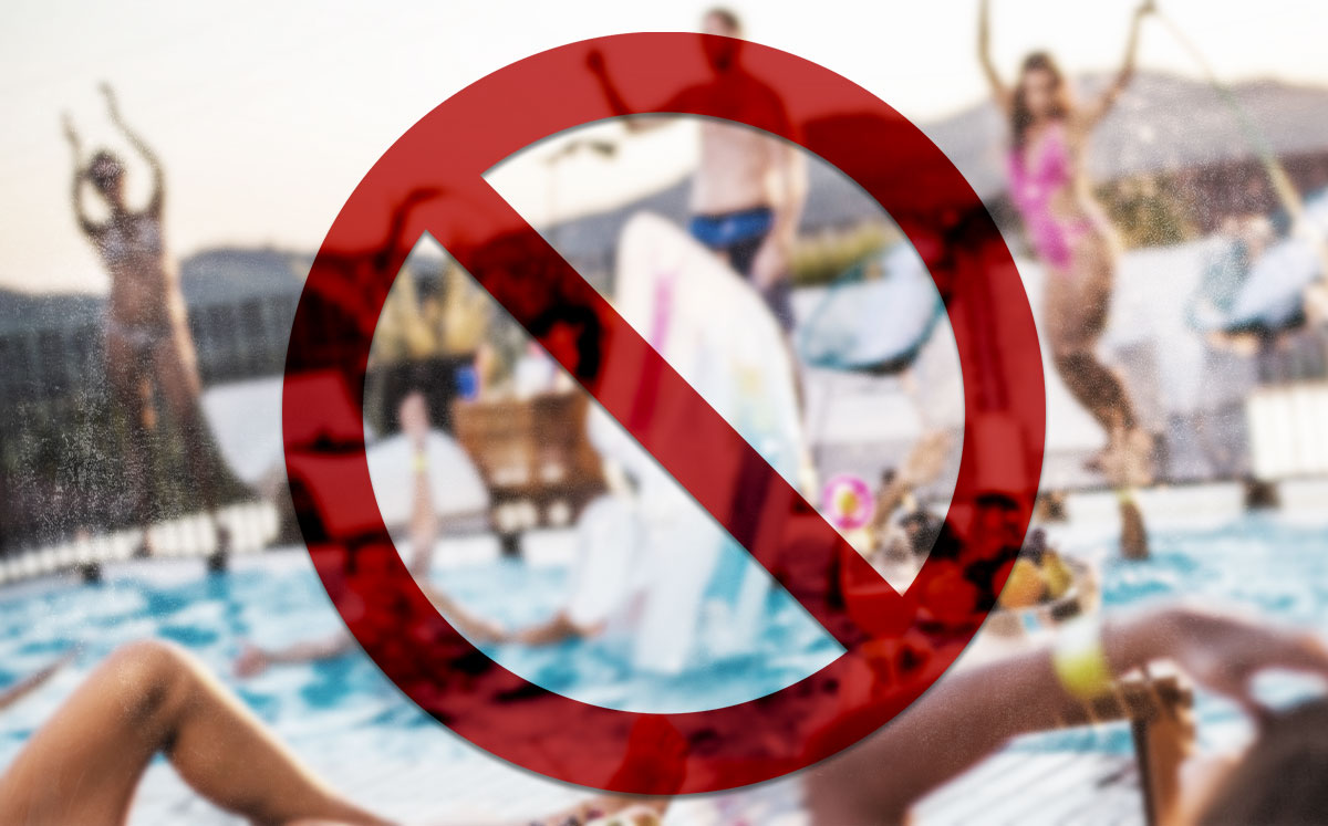 A pool party in New Jersey was shut down by cops over the weekend