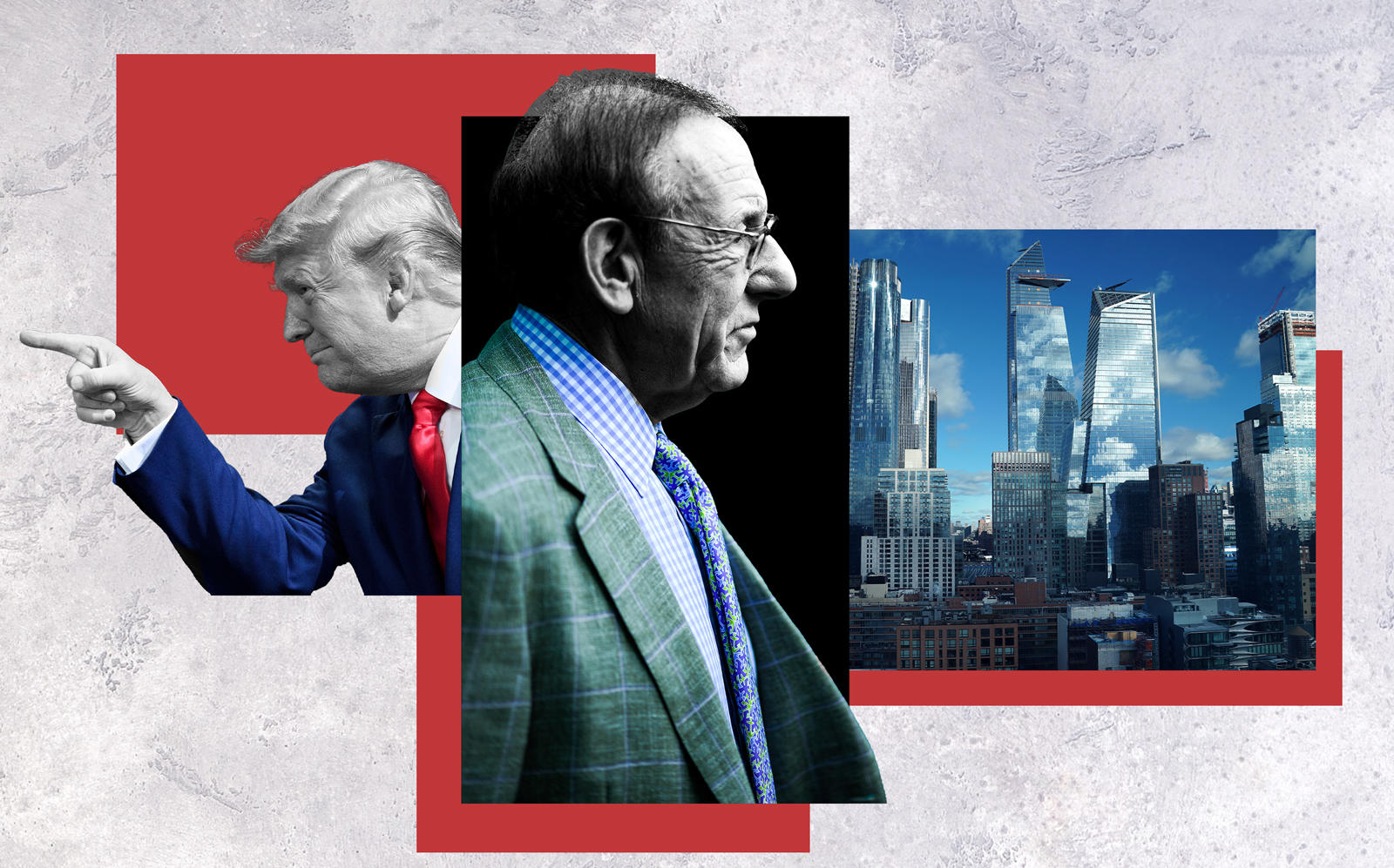 Related chairman Stephen Ross with President Donald Trump and Hudson Yards (Photos via Getty Images)