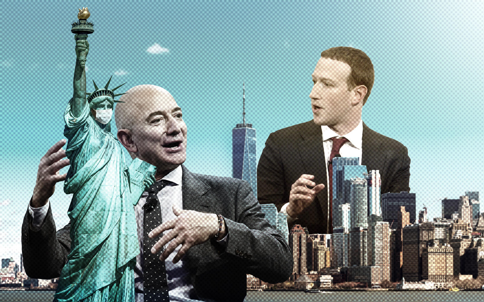 Amazon CEO Jeff Bezos and Facebook CEO Mark Zuckerberg (Getty, iStock)