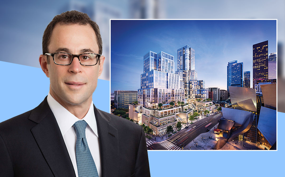 CEO of Related Companies Jeff T. Blau, and a rendering of the project (Credit: Related)