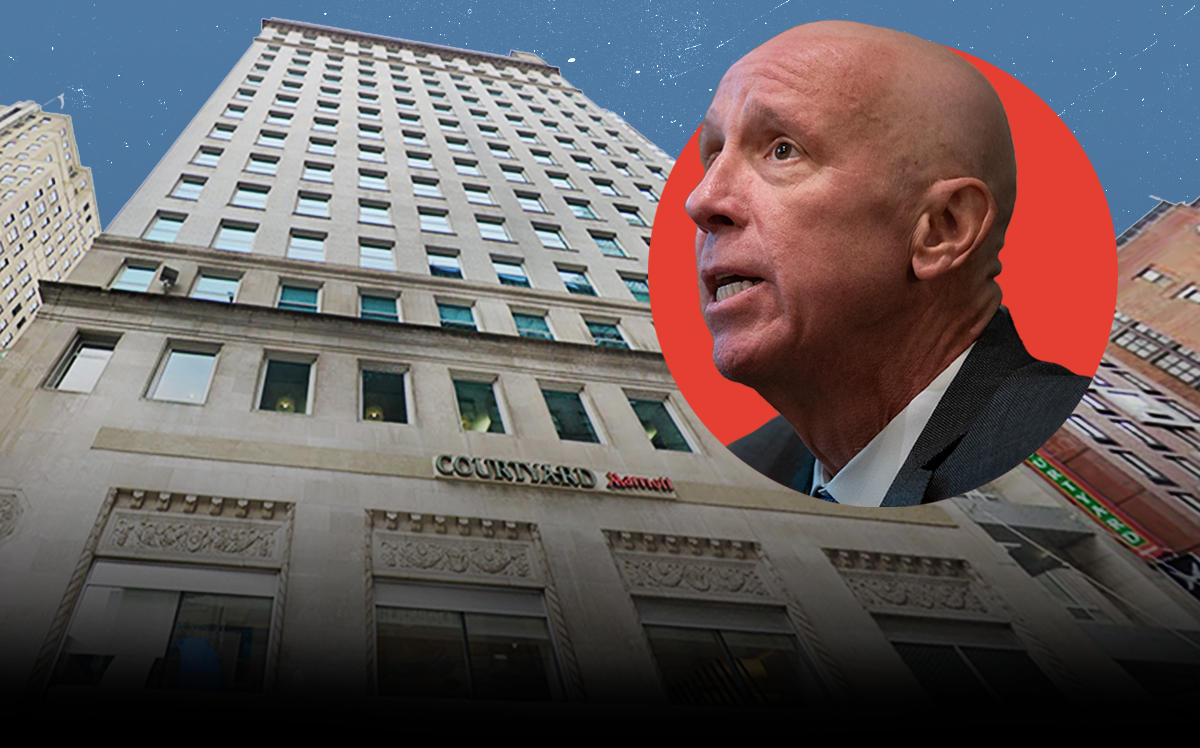 Courtyard by Marriott in Herald Square and Marriott CEO Arne Sorenson (Google Maps, Getty)