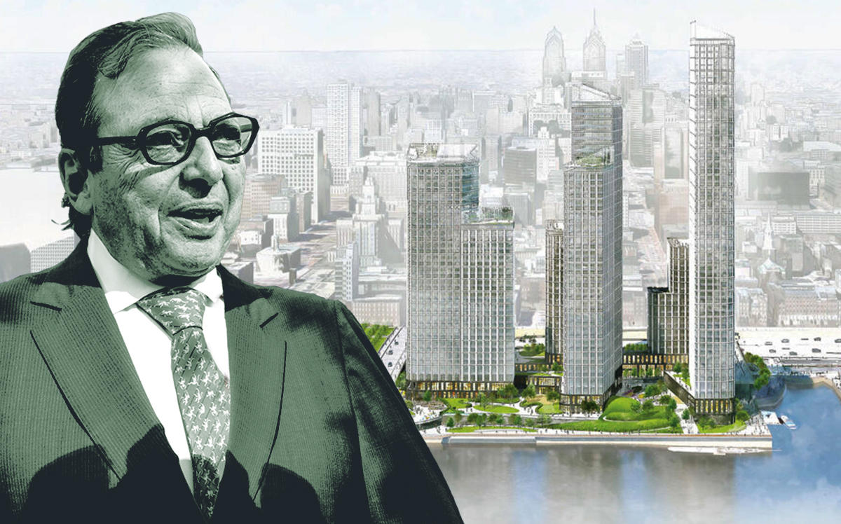 Douglas Durst and a rendering of the project (Getty, DRWC)