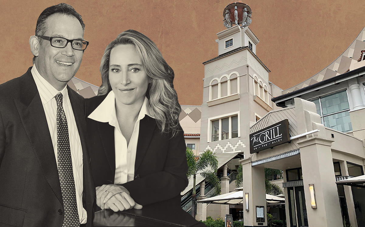 Simon Property Group’s David Simon, Turnberry's Jackie Soffer and the Aventura Mall (Getty, Wikipedia)