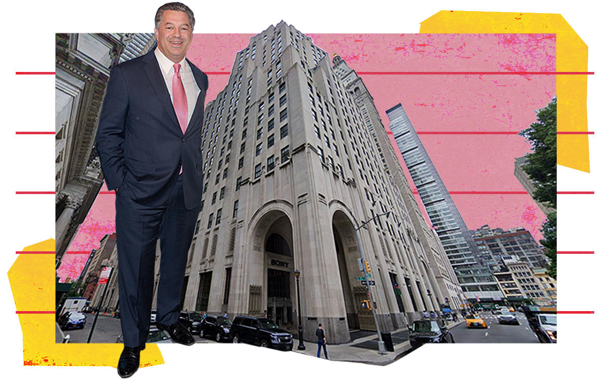 SL Green CEO Marc Holliday and 11 Madison Avenue (Getty, Google Maps)