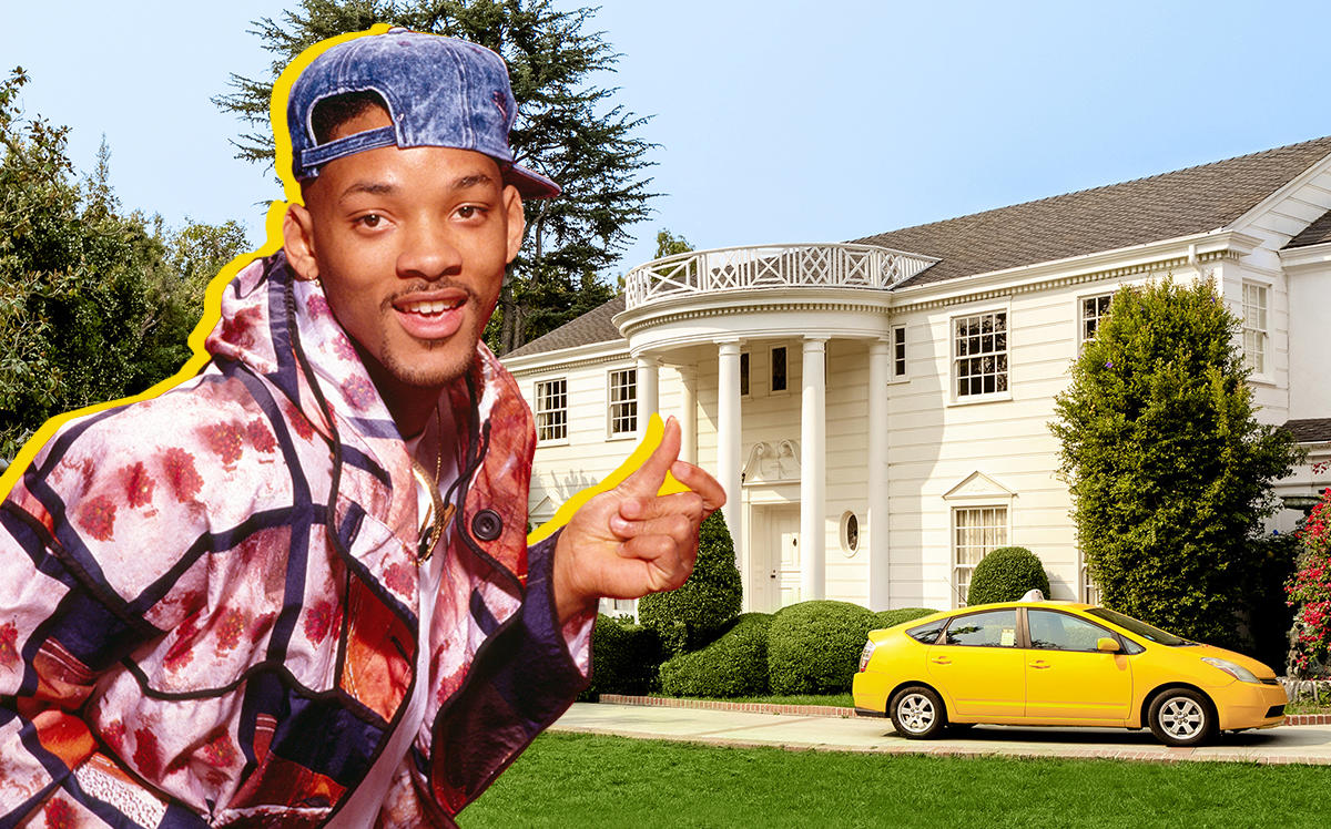 WIll Smith as the Fresh Prince and the Los Angeles mansion (Getty, Airbnb)