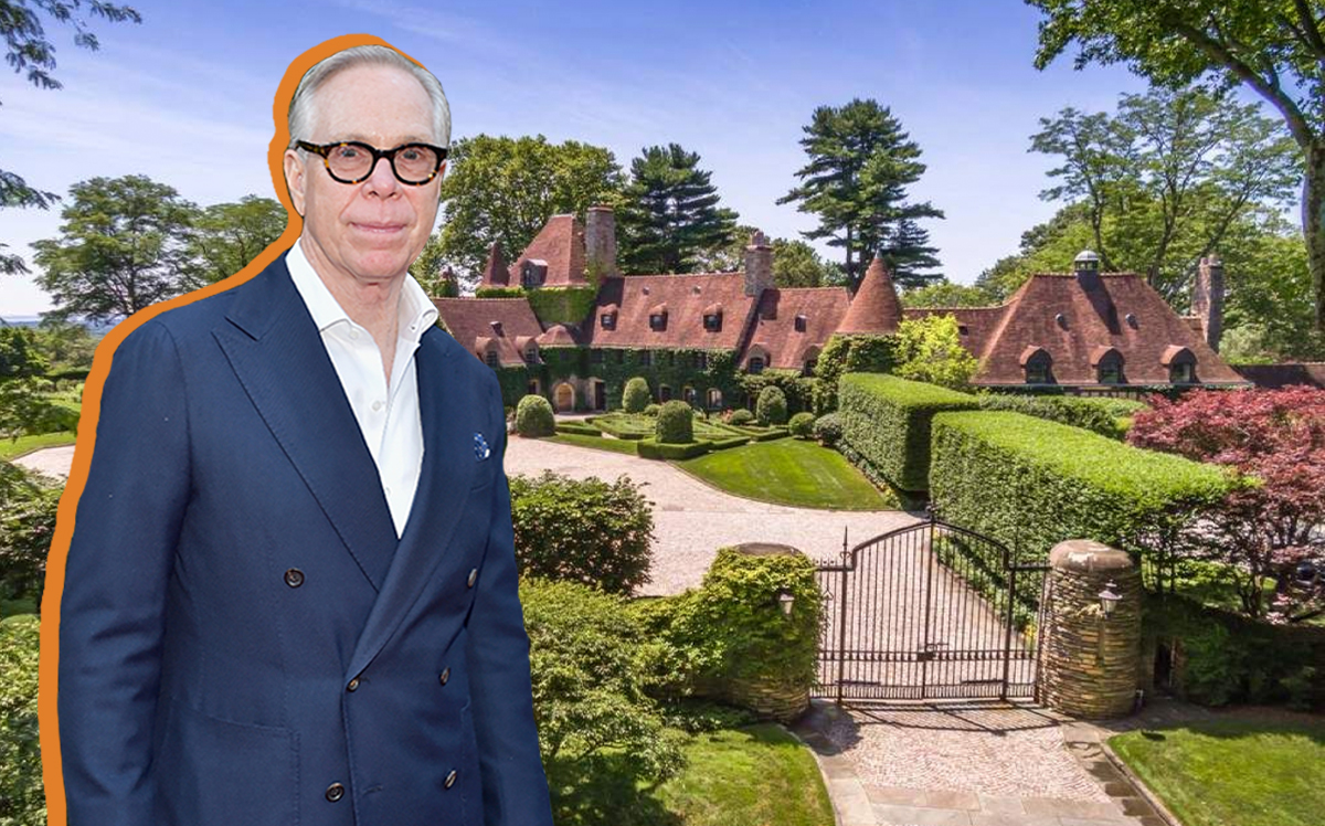 Tommy Hilfiger and his Greenwich estate (Getty, Sotheby's)