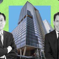  The Qualtrics Tower at 1201 2nd Avenue in Seattle with Hana Financial CEO Kim Jung-tai and Skanska USA CEO Richard Kennedy (Google Maps)