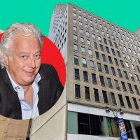 RFR Realty's Aby Rosen and 522 Fifth Avenue (Getty; Google Maps)
