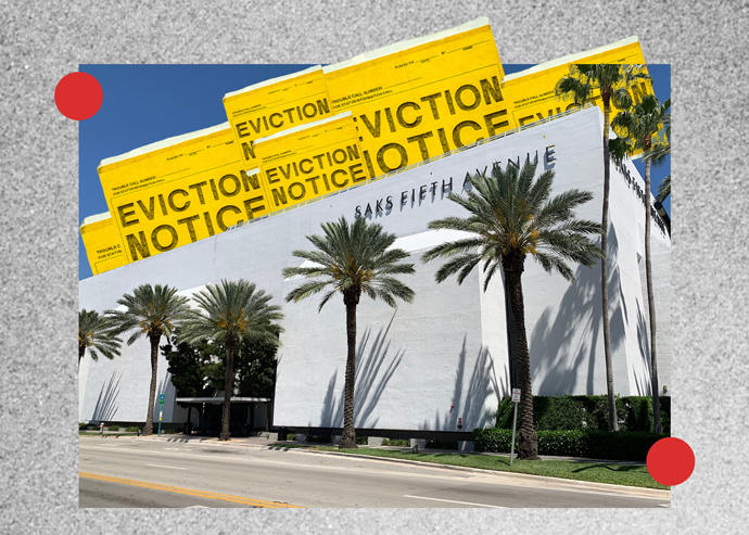 Saks facing Miami eviction