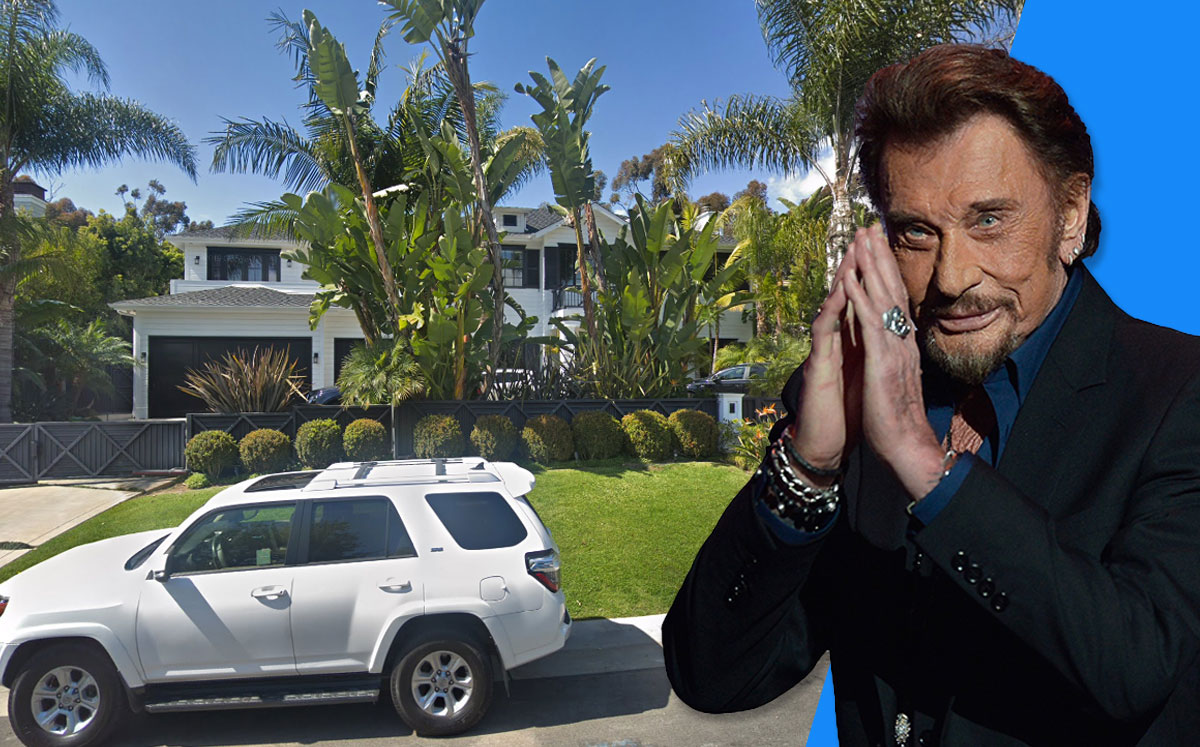 Johnny Hallyday and the home (Credit: Kristy Sparow/Getty Images, and Google Maps)