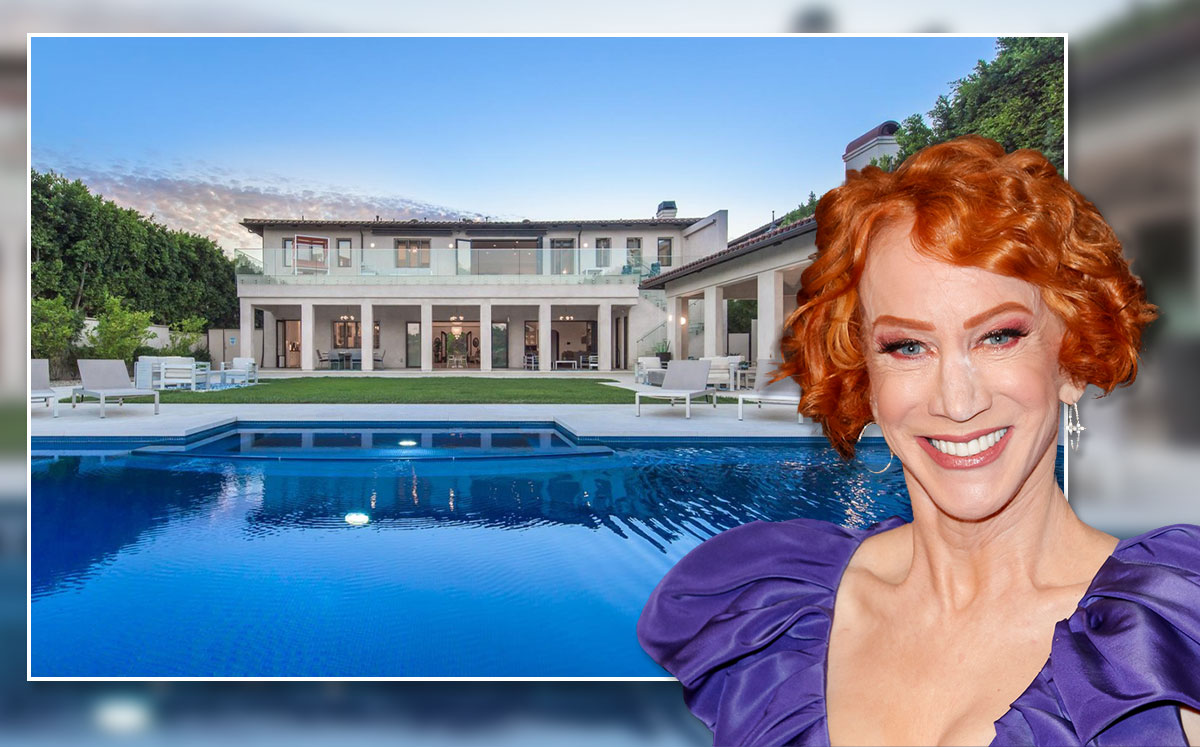 Kathy Griffin and the home (Credit: Douglas Elliman and Tibrina Hobson/Getty Images)
