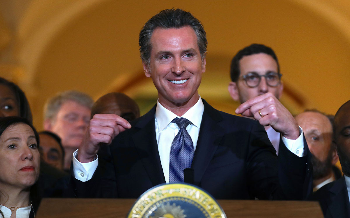 California Gov. Gavin Newsom (Credit: Justin Sullivan/Getty Images)