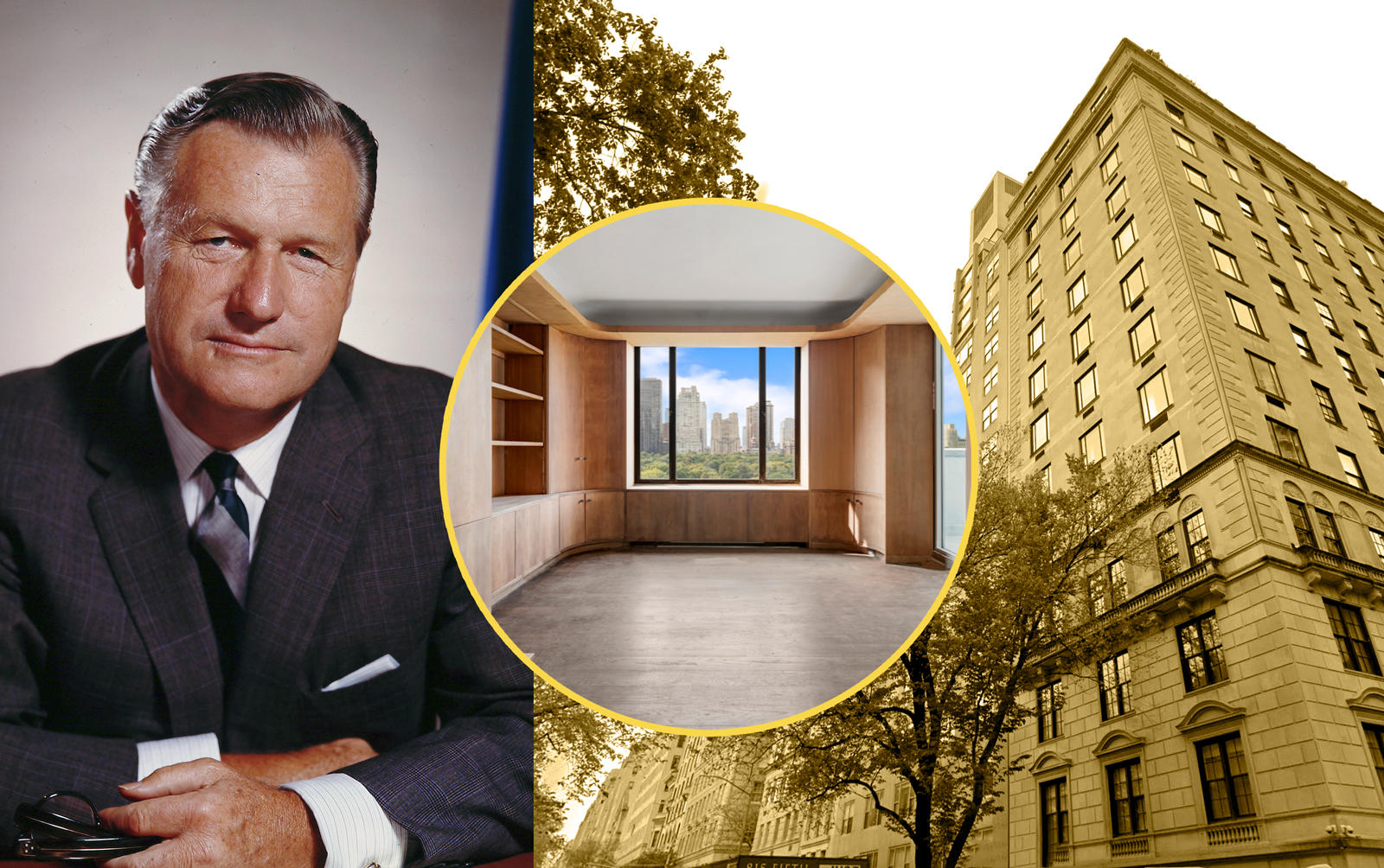 Nelson Rockefeller and 812 Fifth Avenue Photos via Getty; StreetEasy; Google Maps)
