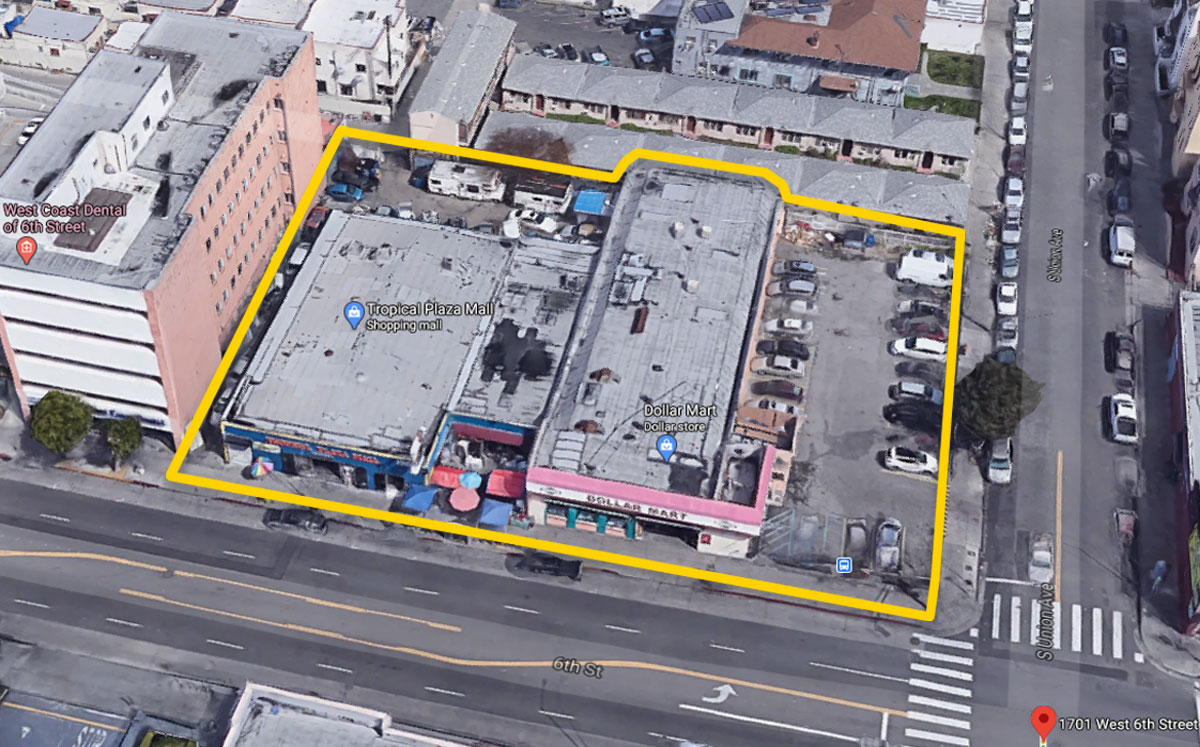 The corner property on W. 6th Street in Westlake (Credit: Google Maps)