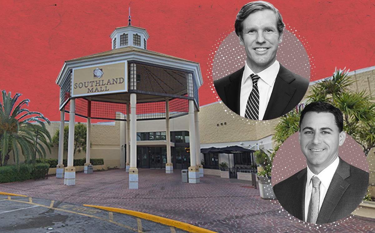 Southland Mall, 20505 South Dixie Highway in Cutler Bay with JLL's Tom Hall and Danny Finkle (Google Maps, JLL)