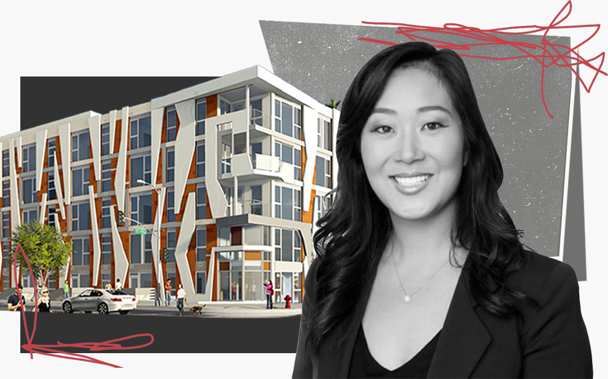  Jaime Lee and a rendering of the project (Withee Malcolm Architects)