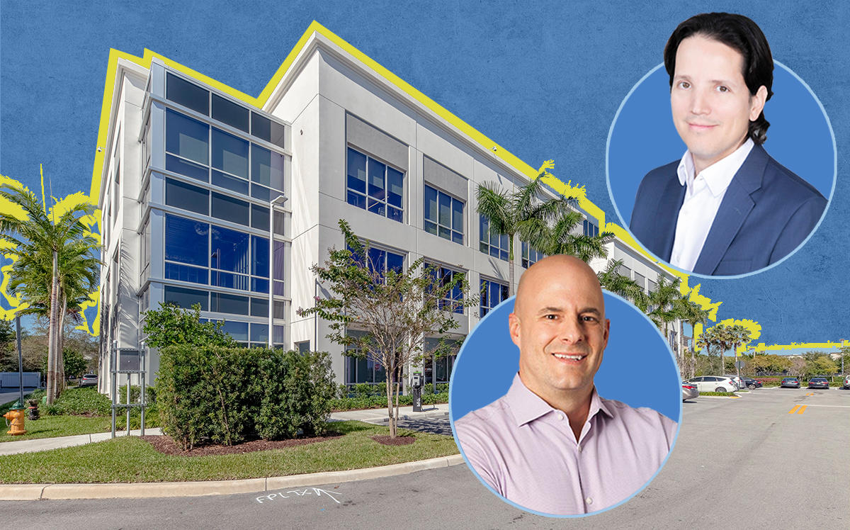 UDT CEO Henry Fleches and Midtown Capital CEO Alejandro Velez with 2900 Monarch Lakes Boulevard (Miramar Parks & Rec, Midtown Capital, Cushman & Wakefield)
