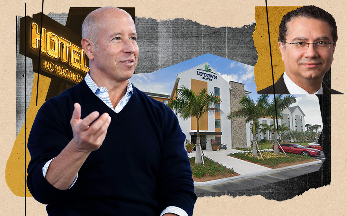 Starwood CEO Barry Sternlicht, InTown Suites CEO Ash Kapur and 1071 NE 28th Avenue in Homestead (Getty, Google Maps)
