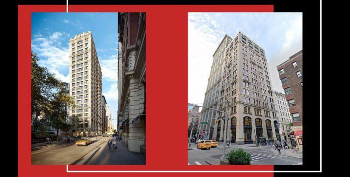212 Fifth Avenue and 251 Park Avenue South, part of the Ring portfolio (Sotheby's, Google Maps)