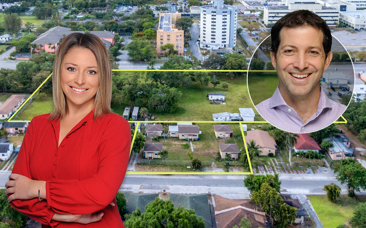 Jamie Rose Maniscalco and Daniel Ades with the property