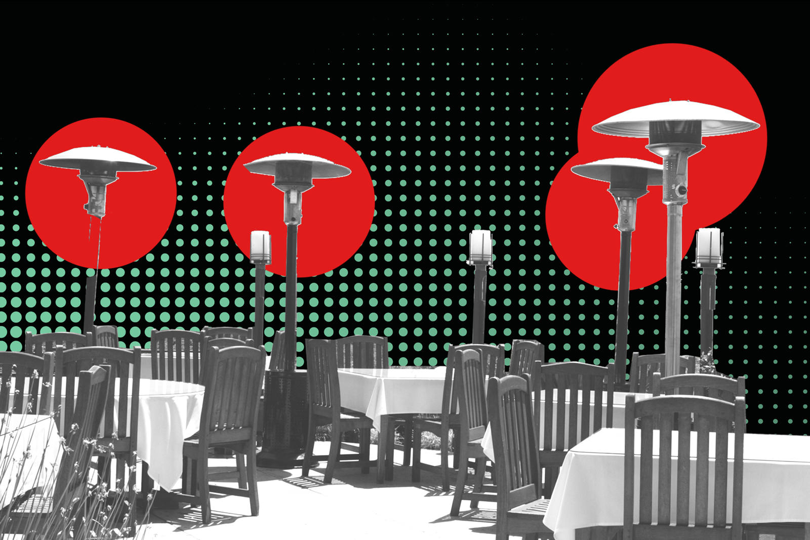 New York restaurateurs are having trouble finding heat lamps to make outdoor dining sustainable in colder months. (iStock)