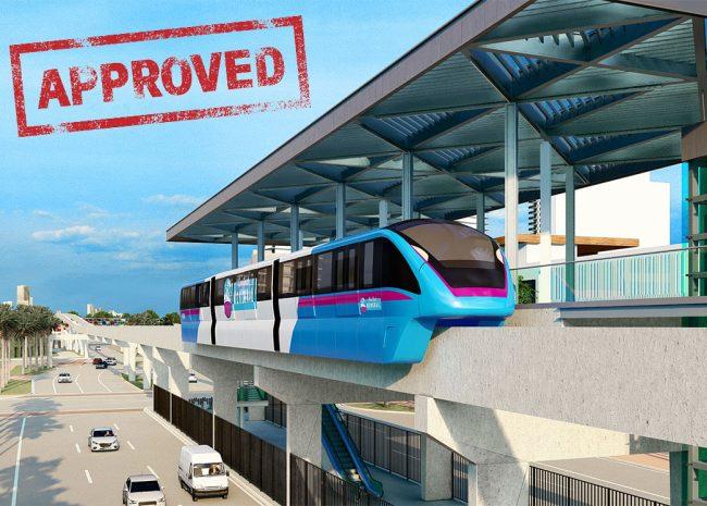 A rendering of the monorail