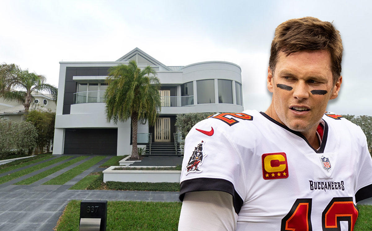 Tom Brady and the home (Credit: James Gilbert/Getty Images, and Google Maps)