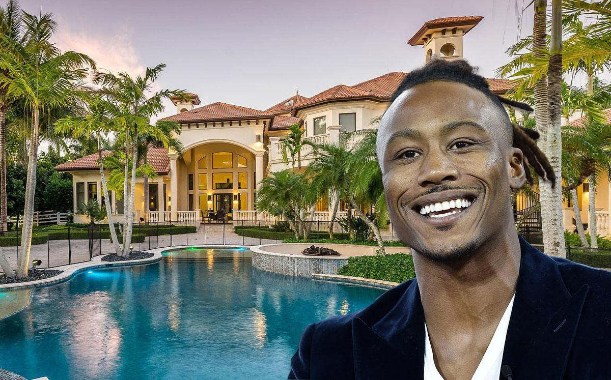 Brandon Marshall and 16710 Stratford Court (Credit: Steven Ferdman/Getty Images, and Lenny Kagan)