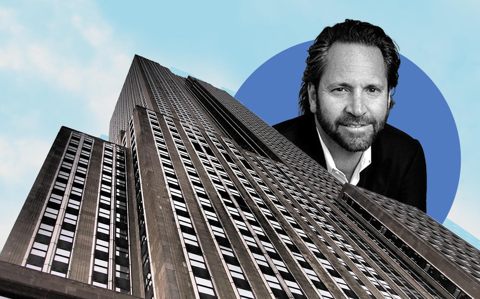 Centric Brands CEO Jason Rabin and the Empire State Building at 350 Fifth Avenue (Centric; Pixabay)