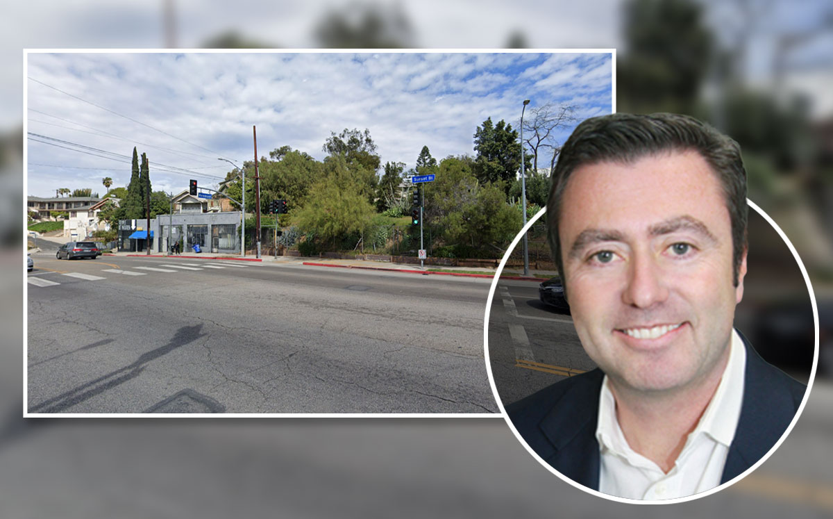 Cypress CEO Michael Sorochinsky and 2217-2235 West Sunset Boulevard (Credit: Google Maps)