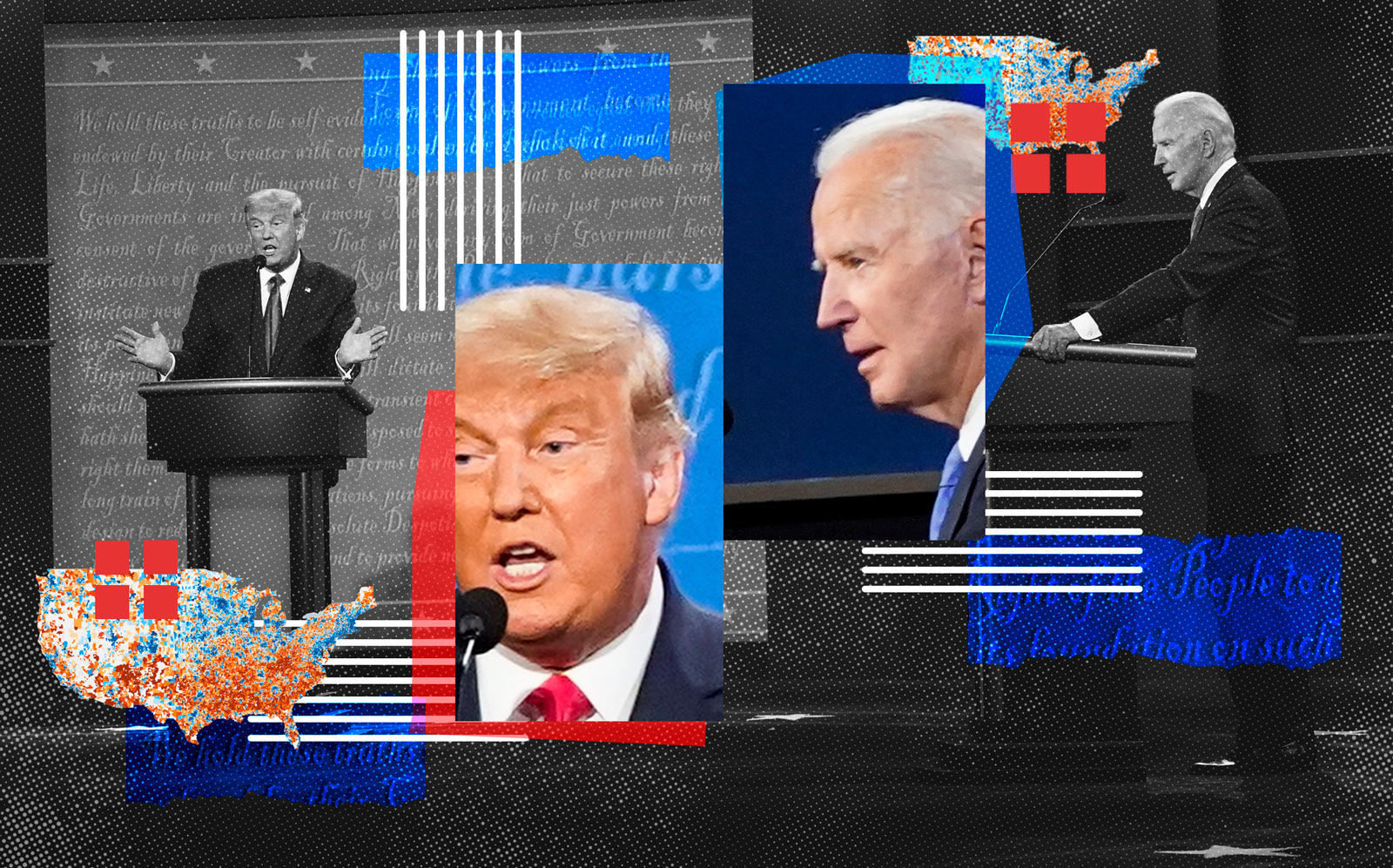 President Donald J. Trump and Democratic presidential candidate Joe Biden participate in the final Presidential debate (Getty)