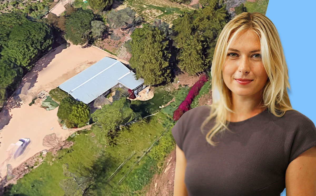 Maria Sharapova and the ranch (Credit: Google Maps and Thomas Niedermueller/Getty Images)