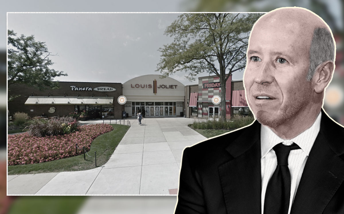 Barry Sternlicht, Louis Joliet Mall (Credit: Google Maps and Cindy Ord/Getty Images for 1 Hotels)