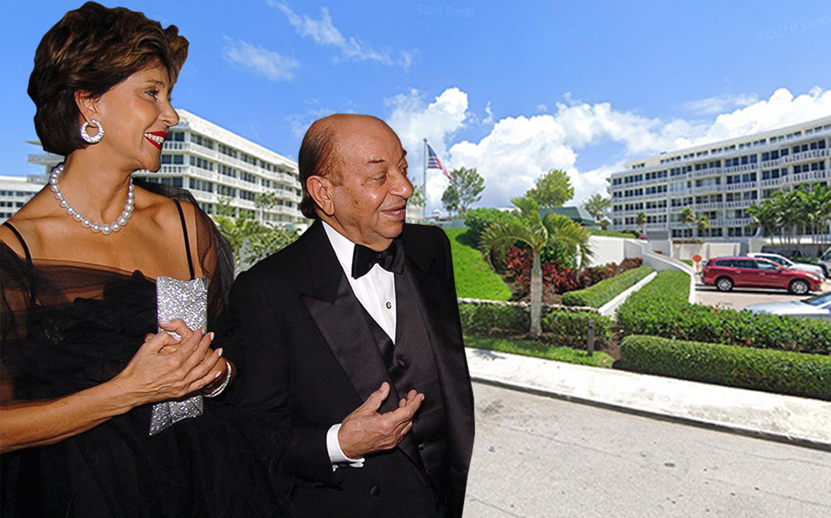 Shahla and Hushang Ansary with Sun and Surf One Hundred building in Palm Beach (Getty, Google Maps)