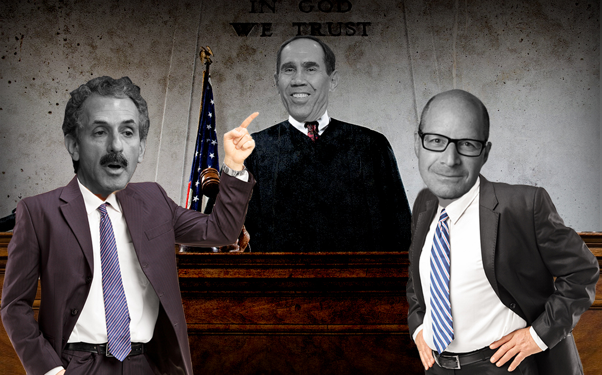 Photo illustration of Mike Feuer, Daniel Yukelson and Judge Dean Pregerson (Getty, iStock)