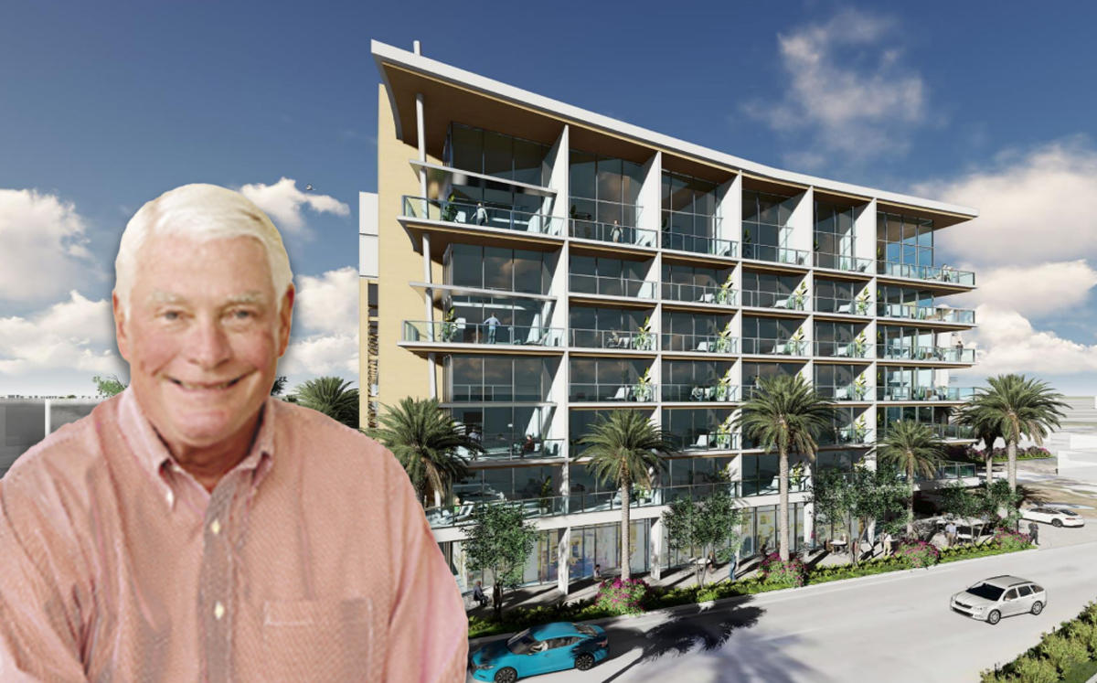 Bill Morris of Southcoast, and a rendering of the project (Credit: RLC Architects)