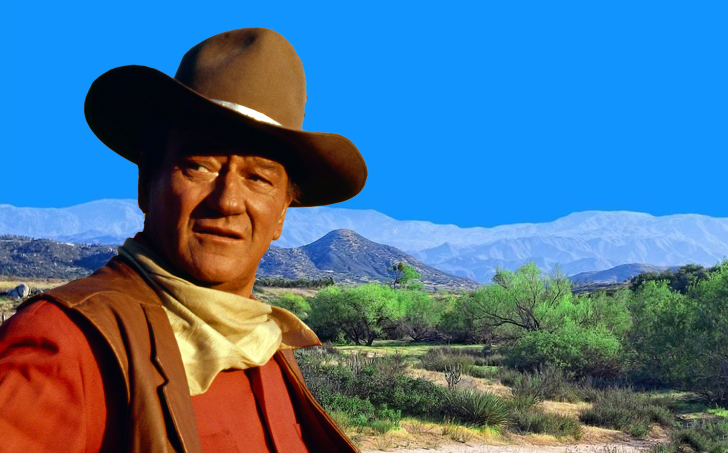 John Wayne and the Riverside County ranch (Getty; Land and Farm)