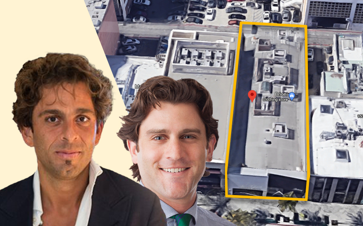 Michael Shabani of Crown and Russell Russell Gimelstob of Ascendant, and the building (Credit: Google Maps)