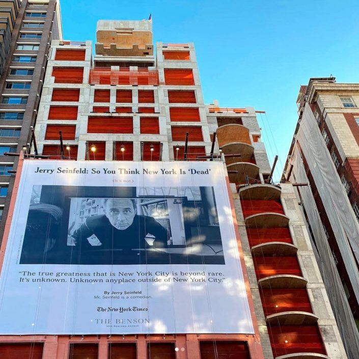 The billboard at 1045 Madison Avenue (Photo via Instagram)